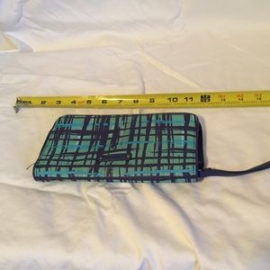 Vera Bradley : Blue, pebbled Leather..large wallet
